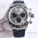 New 2024 / Rolex Cosmo Daytona QF Factory Best 1:1 4131 Greyish Black Dial Oysterflex Strap